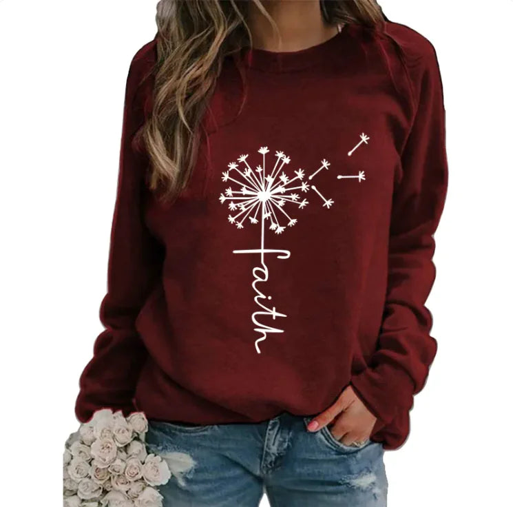 Faith dandelion sweatshirt sale